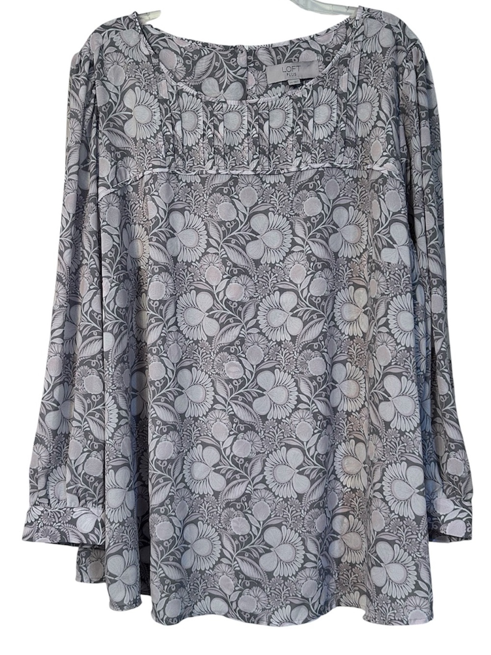 Semisheer plus size LOFT floral top, size 24